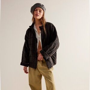 NEW Free People Dolman Quilted Jacket Black XS